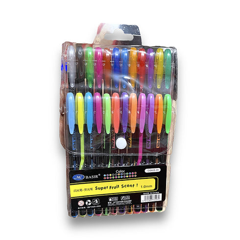 Set de 24 plumas de colores con esencias frutales de 1.0mm