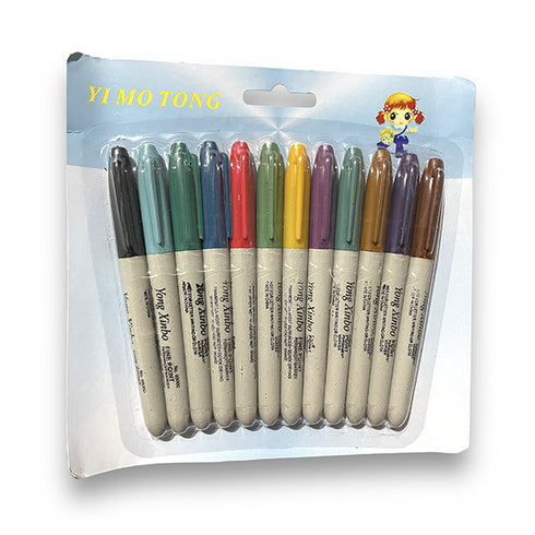 3 Set de 12 marcadores permanentes inspirado en Sharpei.