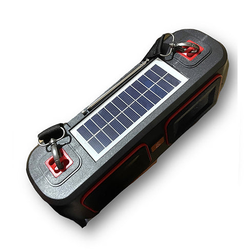 Bocina portátil inalámbrica con lámpara y panel solar