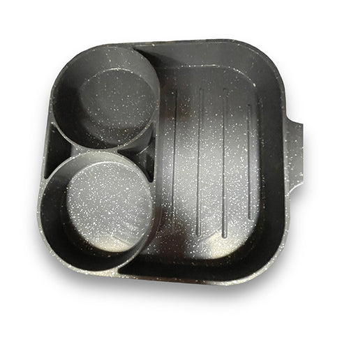 Sartén antiadherente con 3 divisiones.